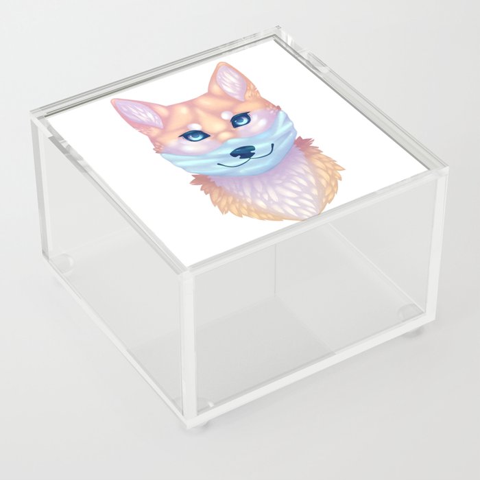 Masked Shiba Acrylic Box