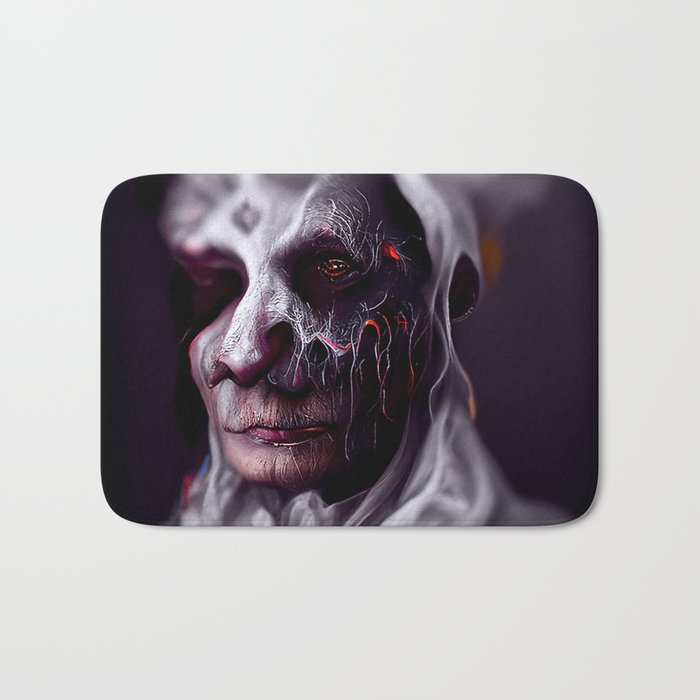 Scary ghost face #4 | AI fantasy art Bath Mat