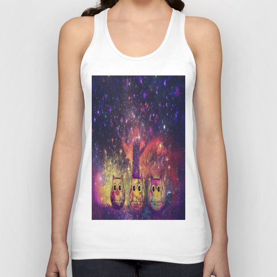 owl space-218 Unisex Tank Top