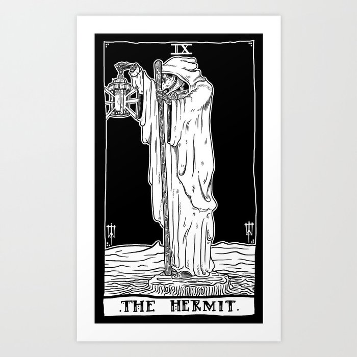 TAROT CARD - The Hermit Art Print