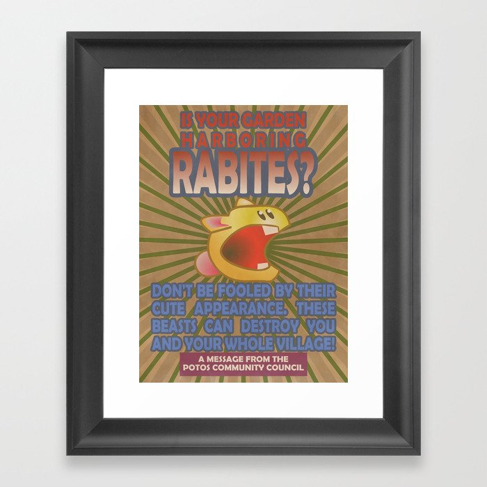 S. of Mana RABITE Propaganda Poster Framed Art Print