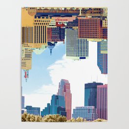 Twin Cities Minneapolis and Saint Paul Poster