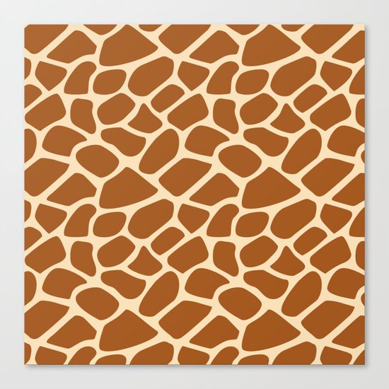 Giraffe Animal Print Pattern Canvas Print