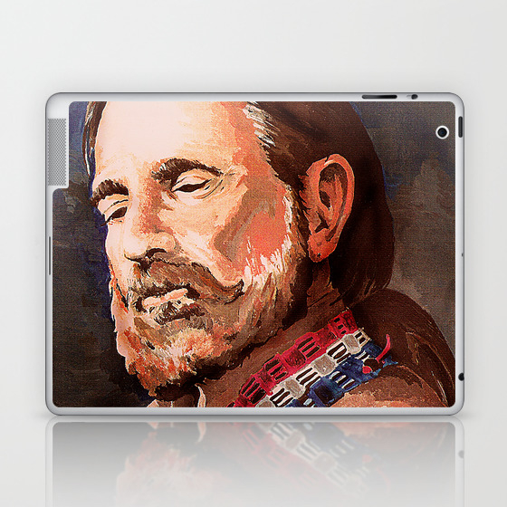 Willie Nelson Acrylic Painting Laptop Ipad Skin By Brucegrant58