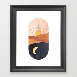 Abstract day and night Framed Art Print