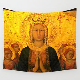 Madonna of Mercy Detail Medieval Art, Orvieto Cathedral Italy Wall Tapestry
