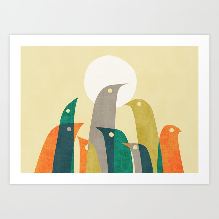 Wild birds at the beach Art Print