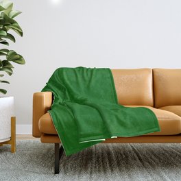 Emerald Green - solid color Throw Blanket