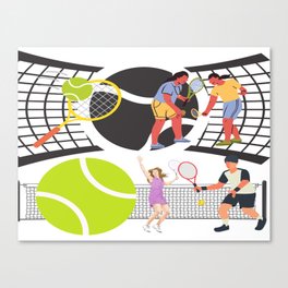 Tennis In The Summer Canvas Print