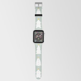 Christmas Tree pattern on Sage Green Apple Watch Band