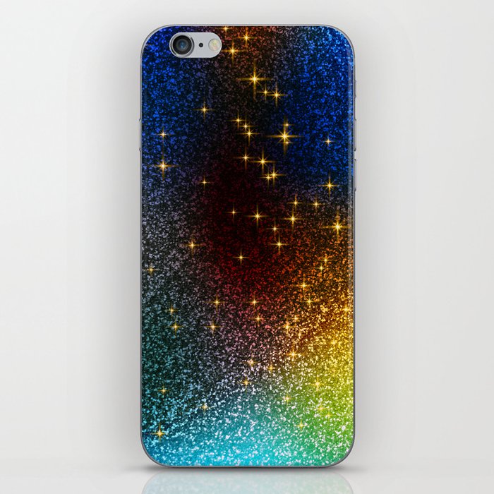 Navy Blue and Gold  Sparkle Glitter,Luxury,Shine,Girly,Glam,Trendy,Aesthetic, iPhone Skin