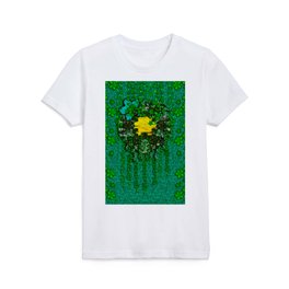 floral moon in the big green shimmering forest Kids T Shirt