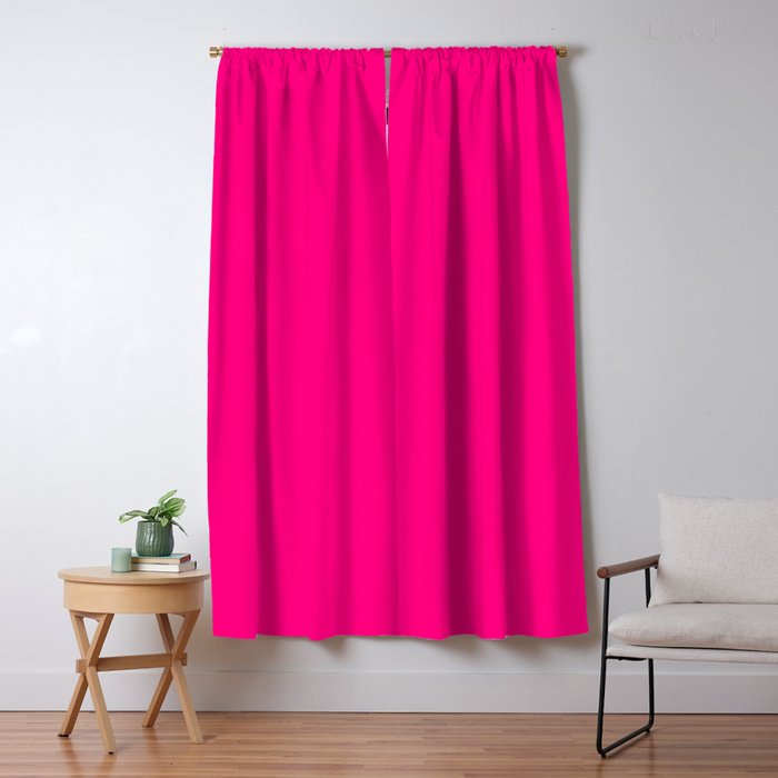 Bright Pink Blackout Curtain By Thecolors Society6