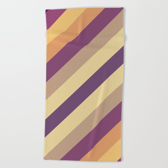 Colorful Lines Beach Towel