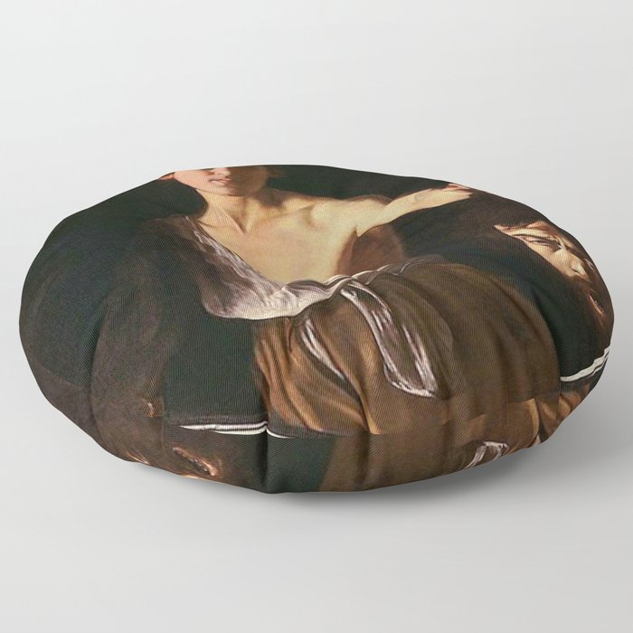 Caravaggio - David with the Head of Goliath Floor Pillow