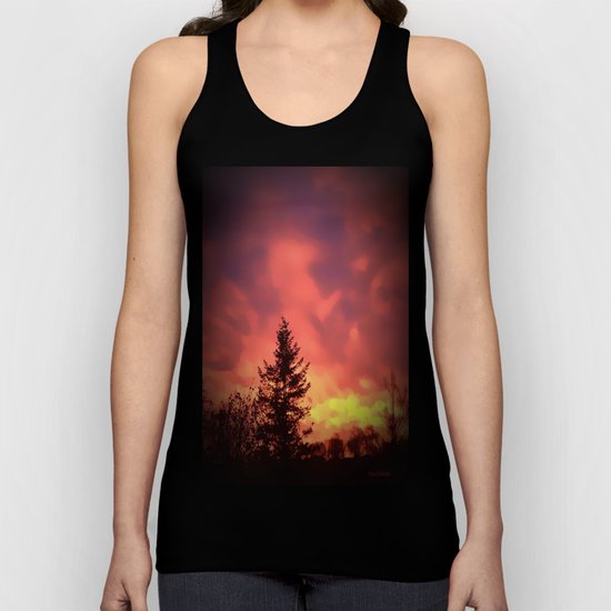 Beautiful Red Sky Unisex Tank Top