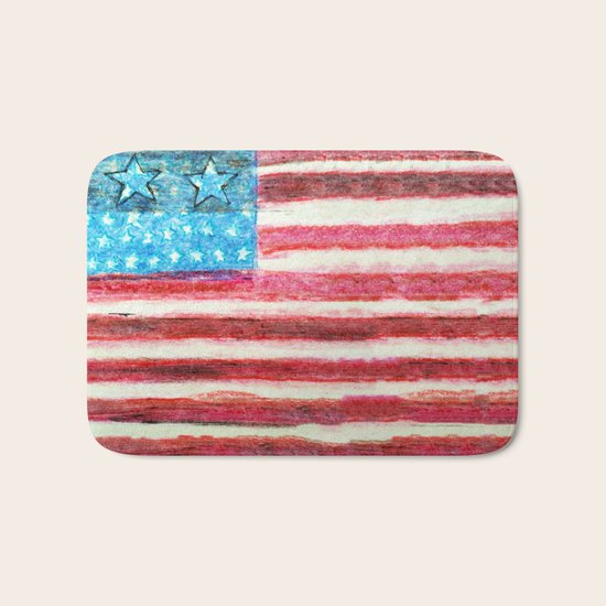 American Flag Bath Mat