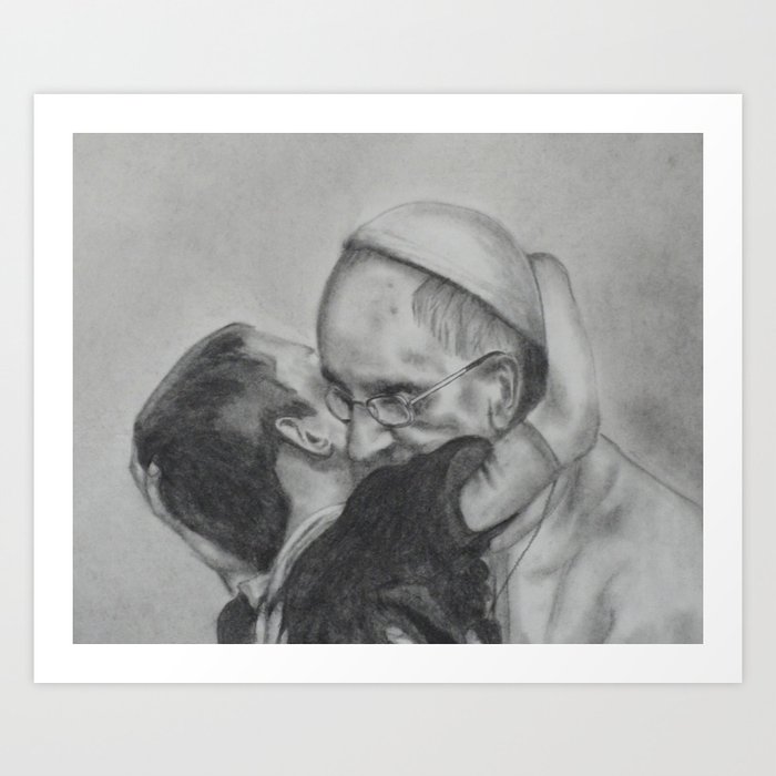 Pope Francis - Showing Us How To Love 2 Art Print