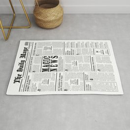 The Daily Mage Fantasy Newspaper Area & Throw Rug