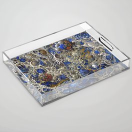 Silver and Azurite Acrylic Tray