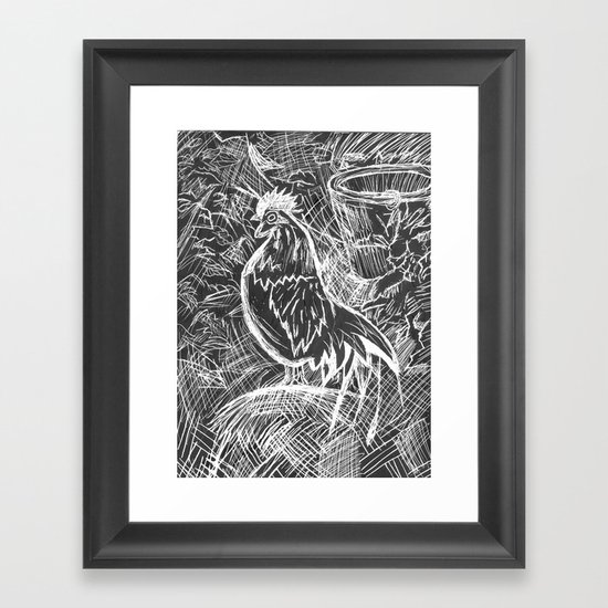 Chicken Scratch Framed Art Print