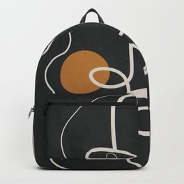 Abstract Face Line Art 04 Backpack
