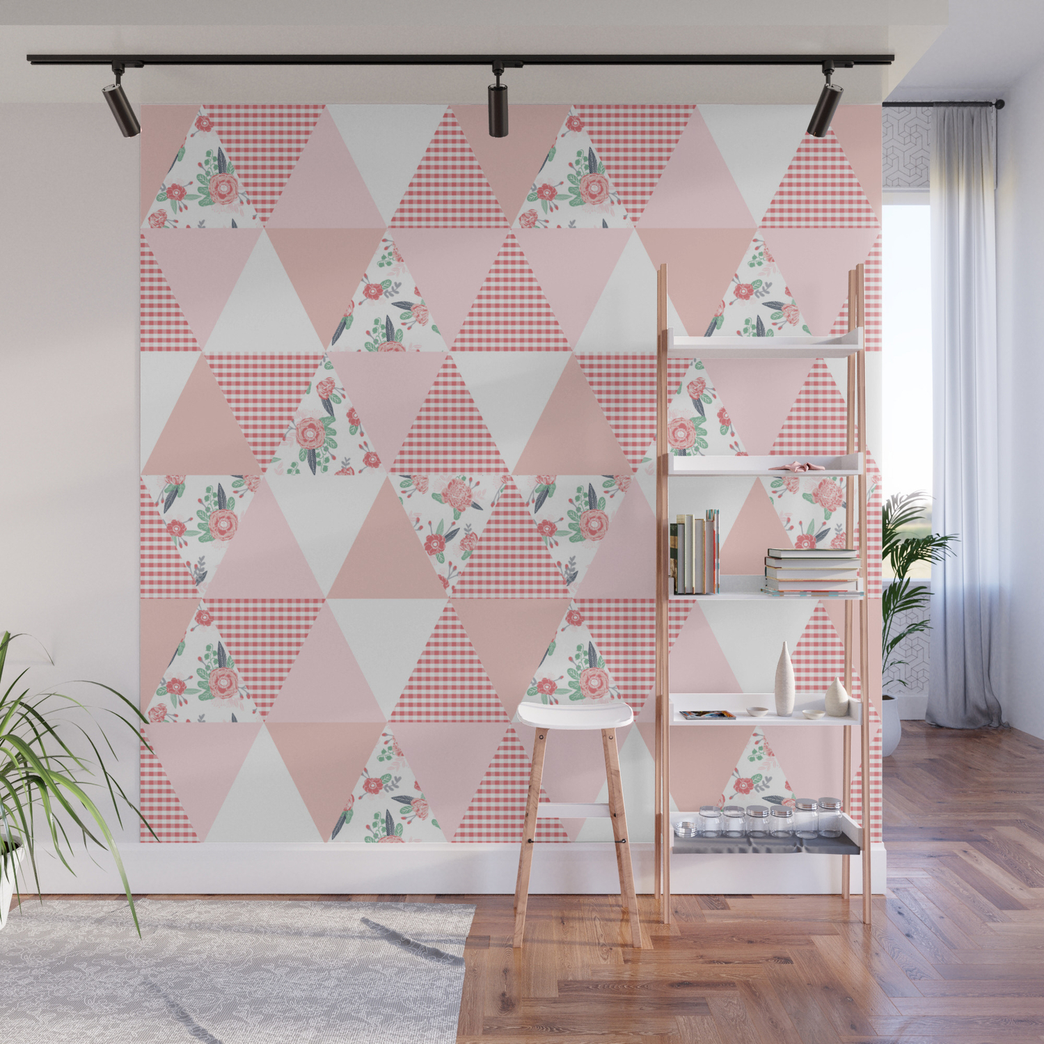 Quilt Quilter Cheater Quilt Pattern Florals Pink And White Minimal