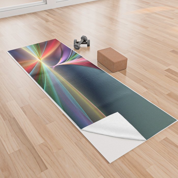 Colors in lines Yoga Towel