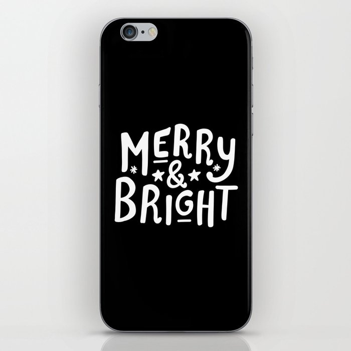 Merry and Bright (white) iPhone Skin