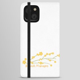 Branch Manager Yellow by WIPjenni iPhone Wallet Case