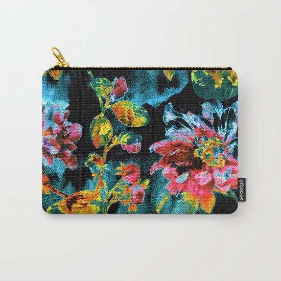 double floral Carry-All Pouch