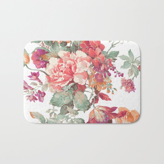 spring garden Bath Mat