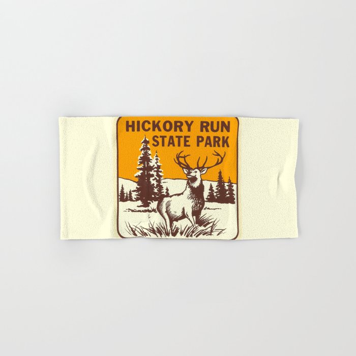Hickory Run Camping Buck Deer Pa Park Hand Bath Towel By