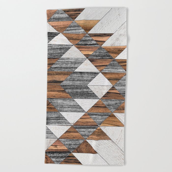 Urban Tribal Pattern No.12 - Aztec - Wood Beach Towel