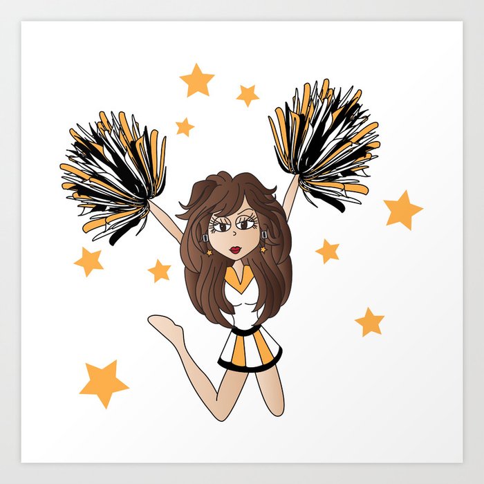 Cheerleader Fun Art Print