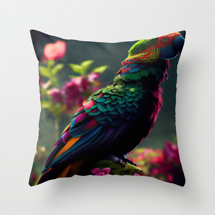 Versiley Parrot Throw Pillow