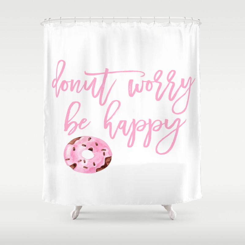 Donut Poster Donut Worry Be Happy Home Decor Pink Poster Girls