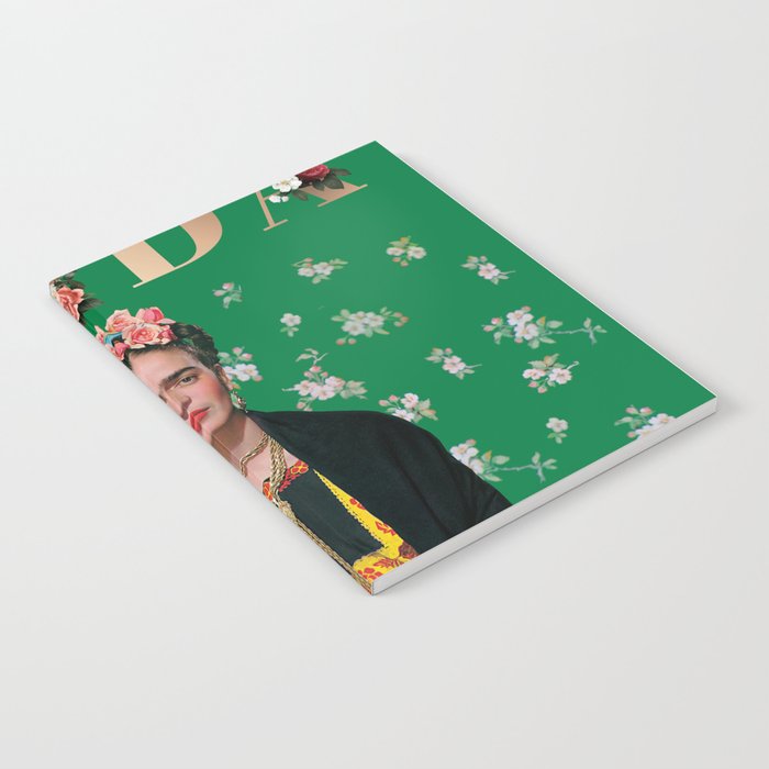 Frida Kahlo and Flowers Notebook