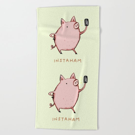 Instaham Beach Towel