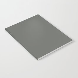 Dark Gray Solid Color Pantone Castor Gray 18-0510 TCX Shades of Green Hues Notebook