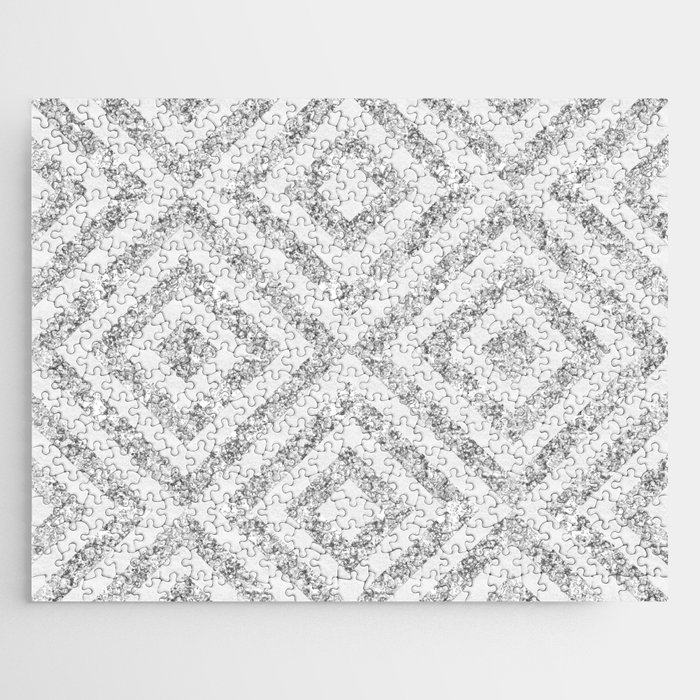 Geometric Abstract With Glitters Jigsaw Puzzle