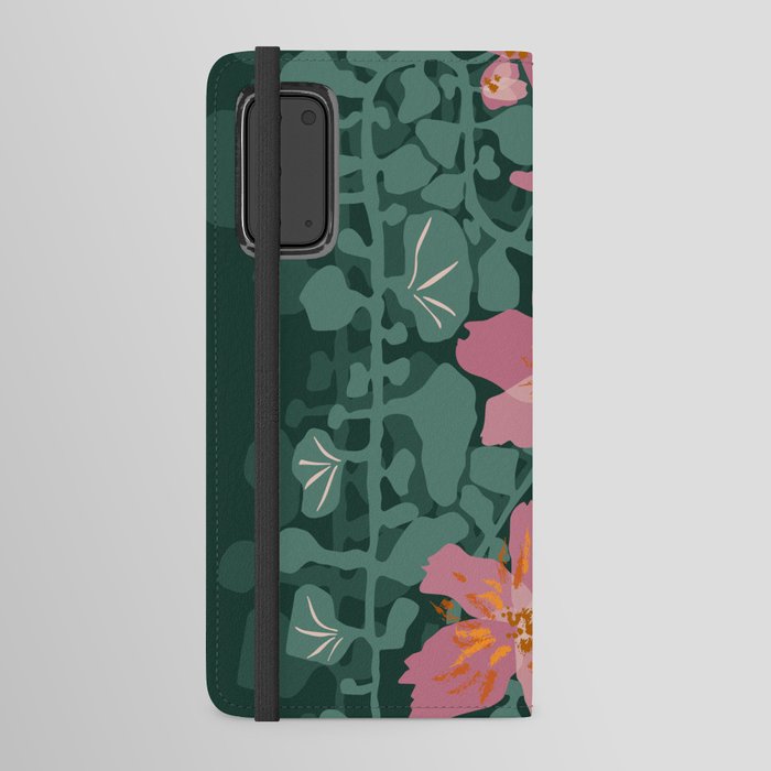 Orchid shadow green notes Android Wallet Case