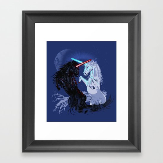 Starwars with Unicorns Framed Art Print