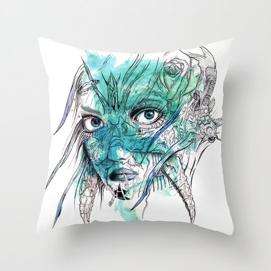 Beetle Born Throw Pillow