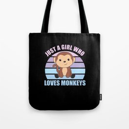 Just A Girl who loves Monkeys - Sweet Monkey Tote Bag