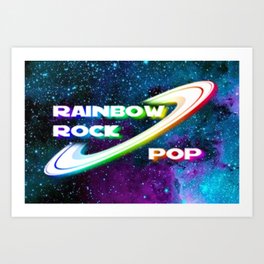 Rainbow Rock Pop app Game Art Print | Digital, Appgame, App, Graphite, Rainbowrockpop, Graphicdesign, Watercolor, Game 