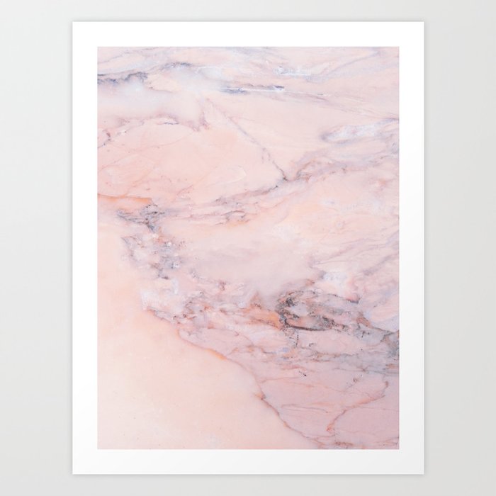 Blush Marble Art Print