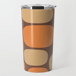 Modernist Spots 261 Brown Orange and Tan Travel Mug
