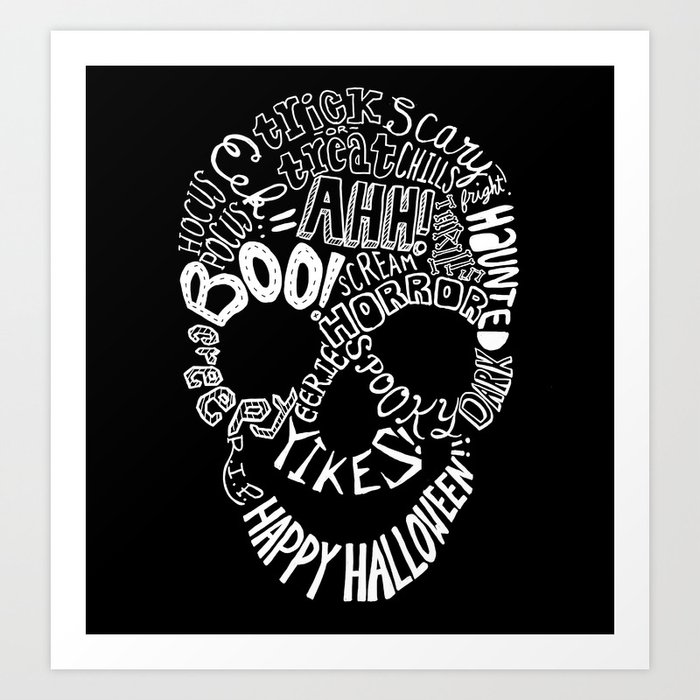 Halloween Skull Art Print By Clairelordon Society Halloween Skull Art Print By Clairelordon Society