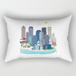Dallas Skyline Rectangular Pillow